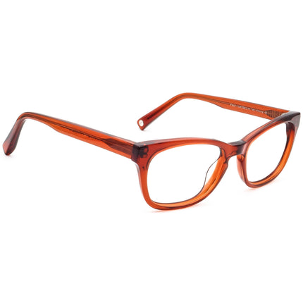 Warby Parker Eyeglasses Finch-606 Transparent Orange Rectangular Frame 52[]18 140