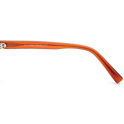 Warby Parker Eyeglasses Finch-606 Transparent Orange Rectangular Frame 52[]18 140