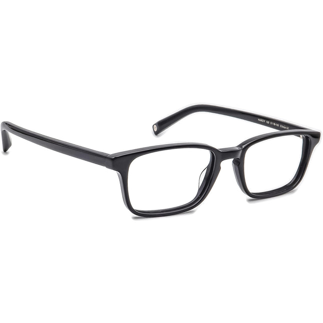 Warby Parker Eyeglasses Hardy 100 Glossy Black Rectangular Frame 51[]18 145