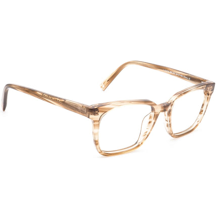 Warby Parker Eyeglasses Hughes SM 207 Transparent Brown Square Frame 49[]17 140