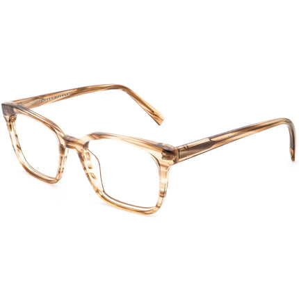 Warby Parker Eyeglasses Hughes SM 207 Transparent Brown Square Frame 49[]17 140