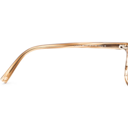 Warby Parker Eyeglasses Hughes SM 207 Transparent Brown Square Frame 49[]17 140
