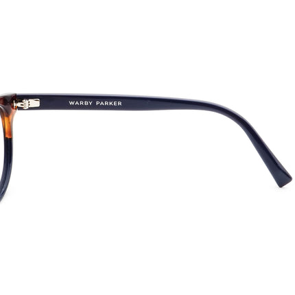 Warby Parker Eyeglasses Percey W Limited Edition 224 Tortoise&Navy Blue Round Frame 51[]20 140
