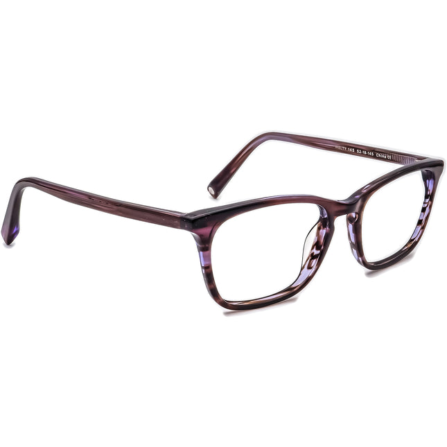 Warby Parker Women's Eyeglasses Welty 145 Striped Purple Rectangular Frame 52[]18 145