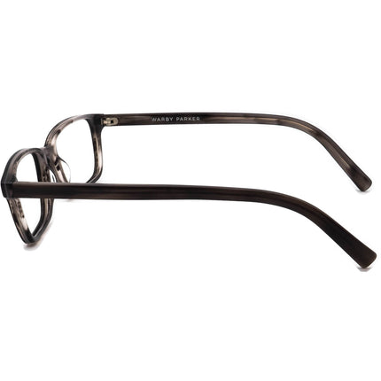 Warby Parker Eyeglasses Wilkie 150 Striped Gray Rectangular Frame 50[]18 145