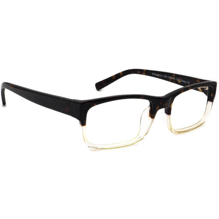 Warby Parker Eyeglasses Wiloughby 203 Dark Tortoise/Clear Rectangular Frame 52[]18 138