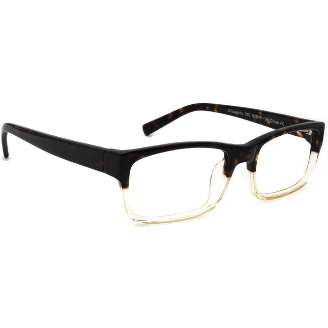 Warby Parker Eyeglasses Wiloughby 203 Dark Tortoise/Clear Rectangular Frame 52[]18 138