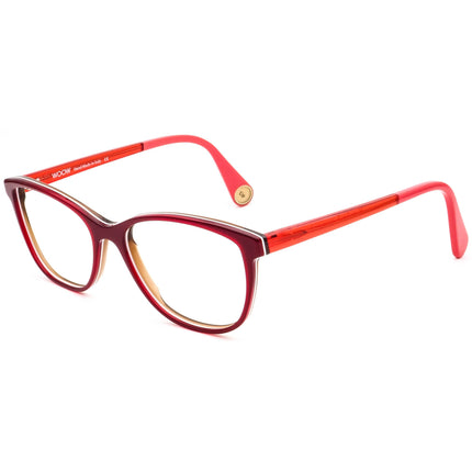 Woow Women's Eyeglasses Hurry Up 1 Col 872 Red B-Shape Frame Italy 53[]16 144 Handmade