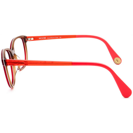 Woow Women's Eyeglasses Hurry Up 1 Col 872 Red B-Shape Frame Italy 53[]16 144 Handmade