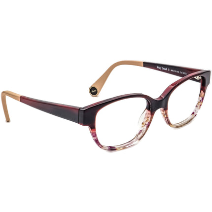 Woow Women's Eyeglasses Very Good 2 Col 4022 Burgundy Gradient B-Shape Frame Italy 49[]15 144 Handmade