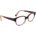 Woow Women's Eyeglasses Very Good 2 Col 4022 Burgundy Gradient B-Shape Frame Italy 49[]15 144 Handmade