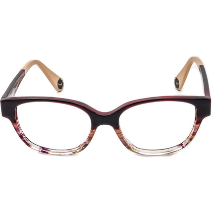 Woow Women's Eyeglasses Very Good 2 Col 4022 Burgundy Gradient B-Shape Frame Italy 49[]15 144 Handmade
