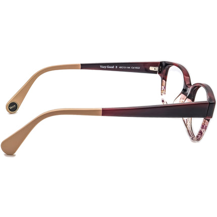 Woow Women's Eyeglasses Very Good 2 Col 4022 Burgundy Gradient B-Shape Frame Italy 49[]15 144 Handmade