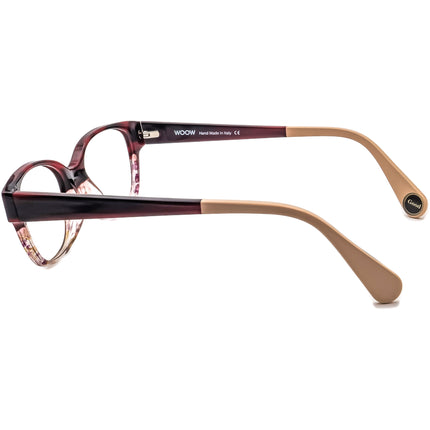 Woow Women's Eyeglasses Very Good 2 Col 4022 Burgundy Gradient B-Shape Frame Italy 49[]15 144 Handmade