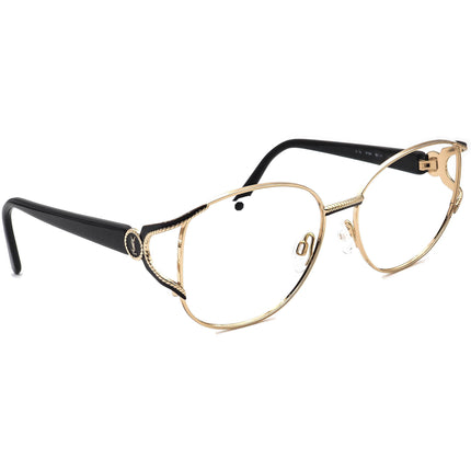 Yves Saint Laurent Women's Sunglasses 4076 y104 Black/Gold Round Italy 56 mm