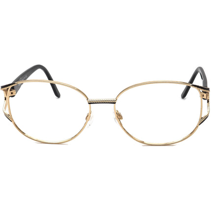 Yves Saint Laurent Women's Sunglasses 4076 y104 Black/Gold Round Italy 56 mm