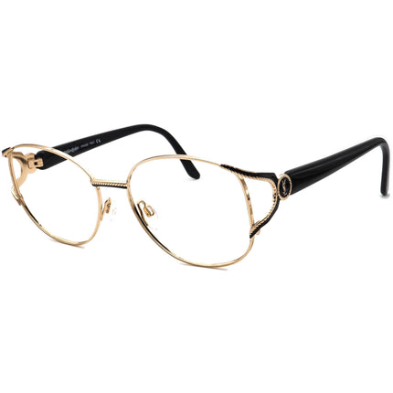 Yves Saint Laurent Women's Sunglasses 4076 y104 Black/Gold Round Italy 56 mm