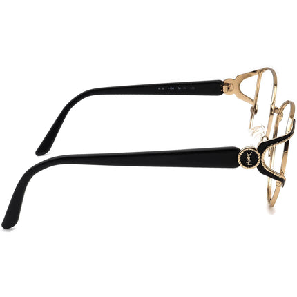 Yves Saint Laurent Women's Sunglasses 4076 y104 Black/Gold Round Italy 56 mm