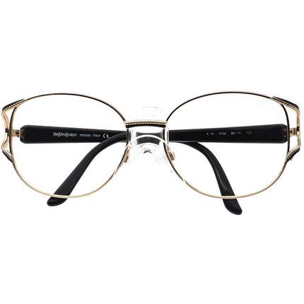 Yves Saint Laurent Women's Sunglasses 4076 y104 Black/Gold Round Italy 56 mm