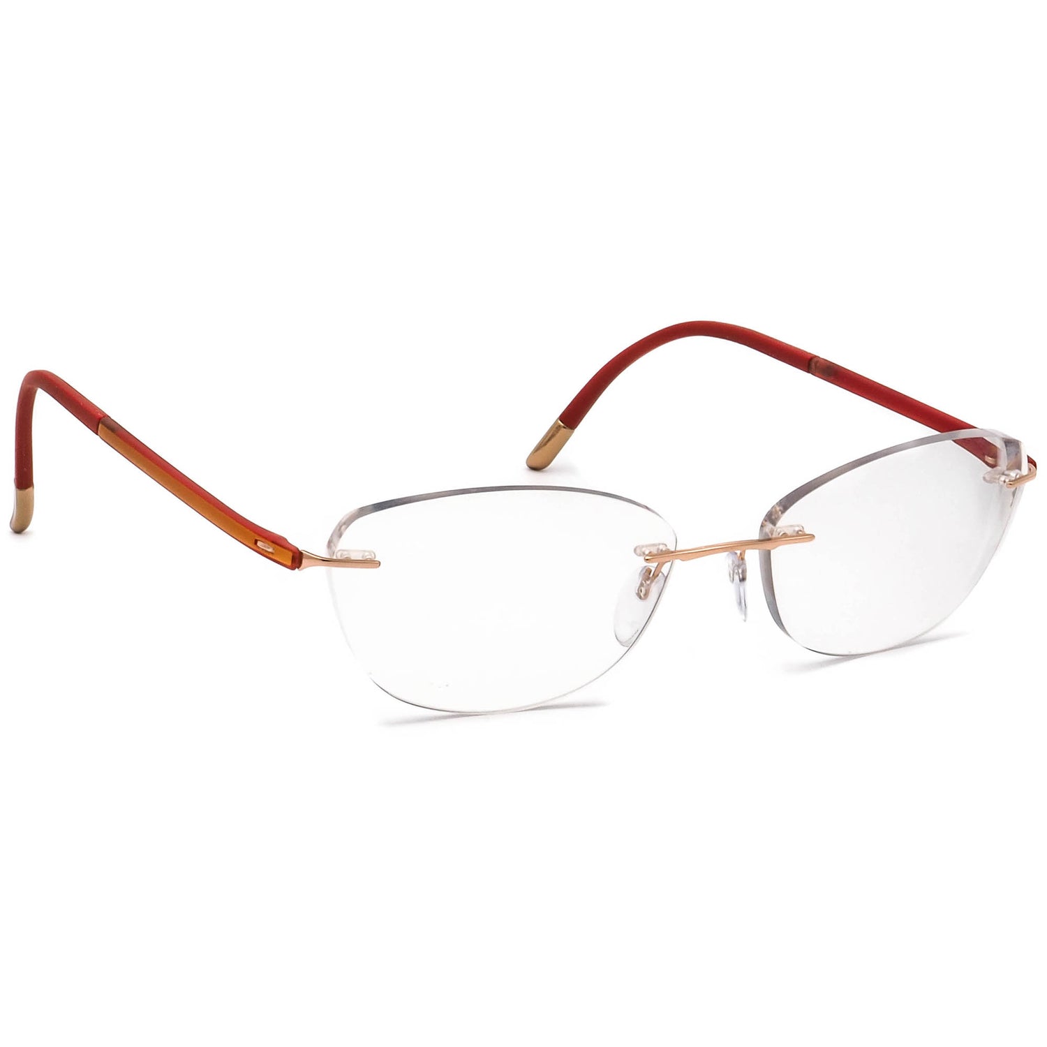 Silhouette Rimless Eyeglasses 5479 20 6055 Gold Red Frame Austria 51-17-135 Buy Silhouette 5479 20 6055 Fusion Collection Eyeglasses  main image 3