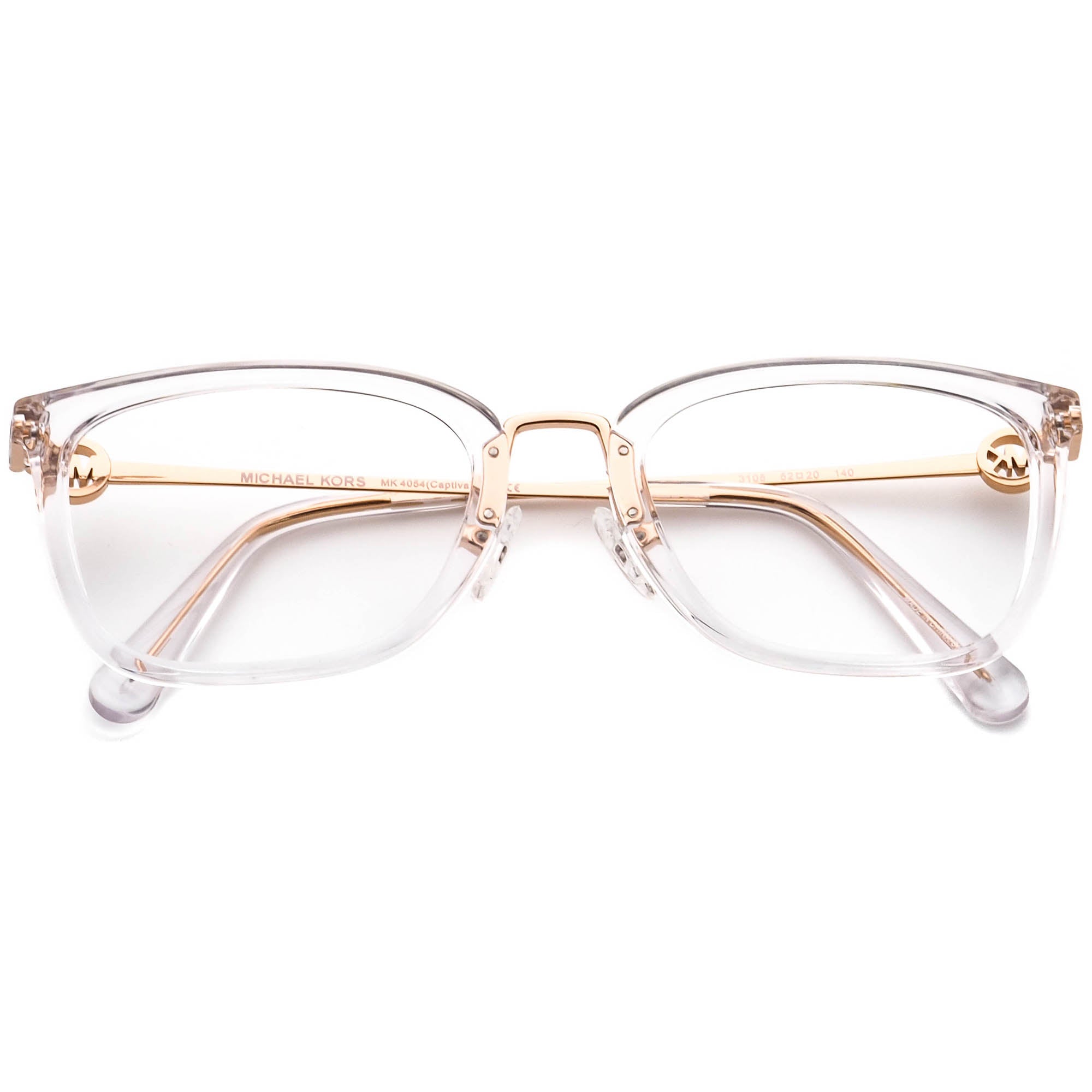 Mk4054 3105 Michael Kors Clear And Gold Glasses Michael Kors MK