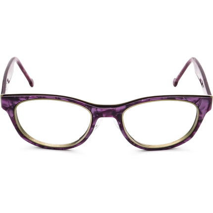 Women's Eyeglasses Jarvis 120569 Green&Purple Marble B-Shape Frame Japan 48[]19 135
