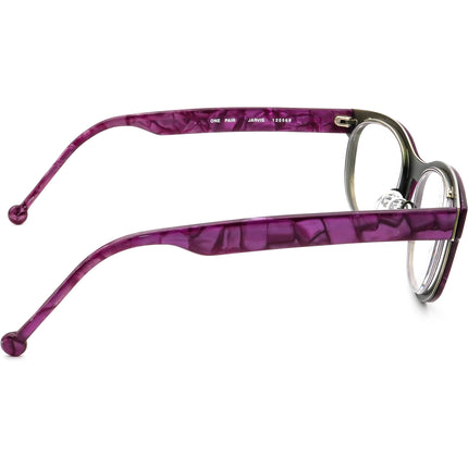 Women's Eyeglasses Jarvis 120569 Green&Purple Marble B-Shape Frame Japan 48[]19 135