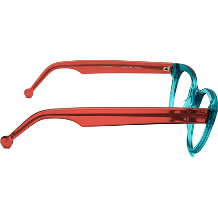 Eyeglasses Kowalski 244247 Transparent Blue/Brown B-Shape Frame France 48[]18 145