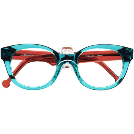 Eyeglasses Kowalski 244247 Transparent Blue/Brown B-Shape Frame France 48[]18 145