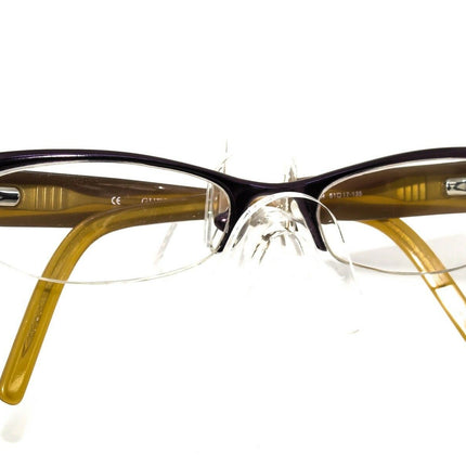 Guess Women's Eyeglasses GU1417 PUR Purple/Honey Half Rim Frame 51[]17 135