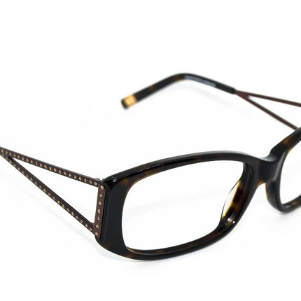 Saks Fifth Avenue Women's Sunglasses S5A 53/S Tortoise Frame with Copper Brown arms and Rhinestones Rectangular 54 mm