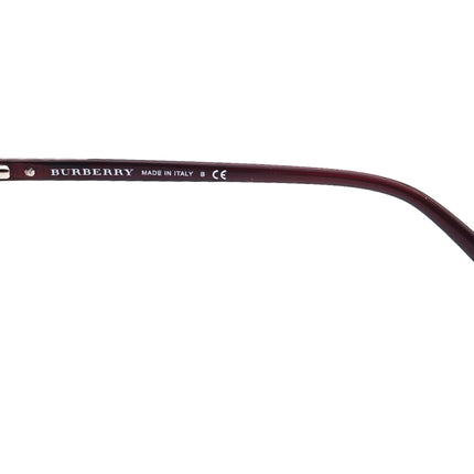 Burberry Women's Eyeglasses B2097 Burgundy Oval Frame Italy 52[]15 135