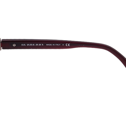 Burberry Women's Eyeglasses B 1146 1092 Burgundy Half Rim Frame Italy 50[]17 135