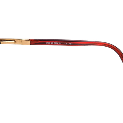 Daniel Swarovski Women's Eyeglasses S183 20 6054 Gold/Burgundy Rimless Frame Austria 51[]18 135