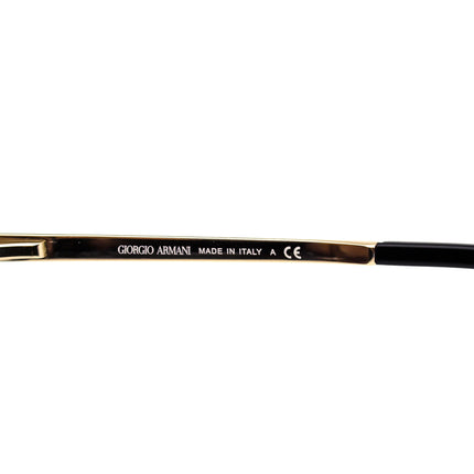 Giorgio Armani Women's Eyeglasses AR 7012 5017 Glossy Black & Gold Rectangular Frame Italy 52[]17 140