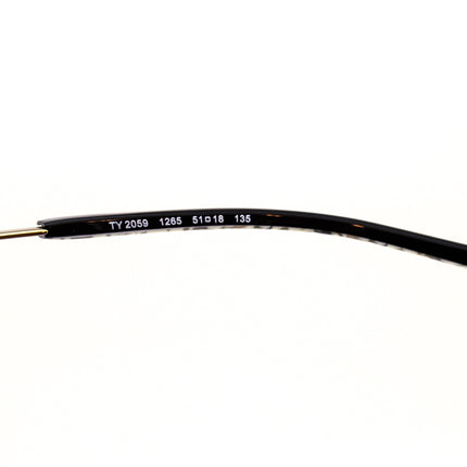 Tory Burch Women's Eyeglasses TY 2059 1265 Black/Gold Cat Eye Frame 51[]18 135