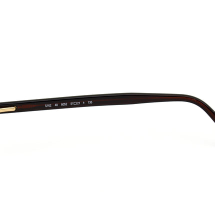 Daniel Swarovski Eyeglasses S162 40 6052 Brown/Black Half Rim Frame Austria 51[]21 135