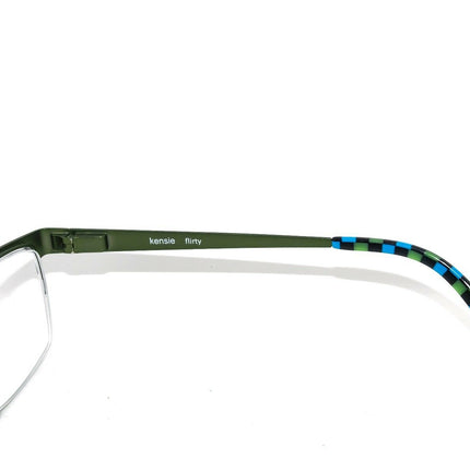 Kensie Women's Eyeglasses Fern Fern Green Half Rim Metal Frame null 49[]16 135 Handmade