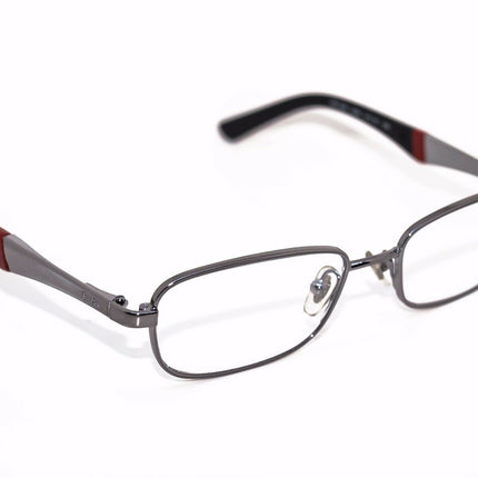 Ray-Ban Kids' Eyeglasses RB 1026 4008 Silver/Red/Black Rectangular Metal Frame 47[]16 125