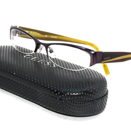 Guess Women's Eyeglasses GU1417 PUR Purple/Honey Half Rim Frame 51[]17 135