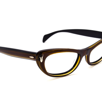 Ray-Ban Women's VintageEyeglasses Bausch & Lomb Alita Honey Brown Cat Eye Frame USA 50[]14 135