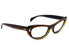 Ray-Ban Women's VintageEyeglasses Bausch & Lomb Alita Honey Brown Cat Eye Frame USA 50[]14 135