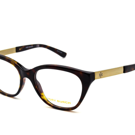 Tory Burch Women's Eyeglasses TY 2059 1519 Tortoise & Gold Cat Eye Frame 51[]18 135