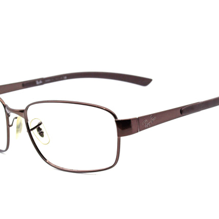 Ray-Ban Sunglasses RB 3413 014/51 Brown Rectangular Metal Italy 59 mm
