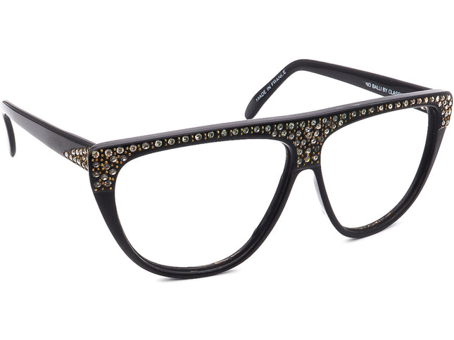 Nino Balli von Classic Damen Sonnenbrille N.B. Bijou Schwarz Oversized Frankreich 62 mm