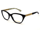 Tory Burch Women's Eyeglasses TY 2059 1265 Black/Gold Cat Eye Frame 51[]18 135