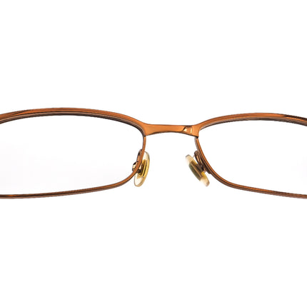 Gucci Eyeglasses Brown Rectangular Metal Italy 54 mm