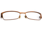 Gucci Eyeglasses Brown Rectangular Metal Italy 54 mm