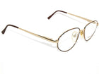 Modern Times Eyeglasses Sarah Demi Amber Demi Gold & Amber Tortoise Oval Metal Frame 52[]18 135