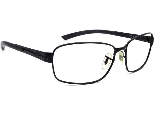 Ray-Ban Sunglasses RB 3413 002 Black Wrap Metal Italy 59 mm